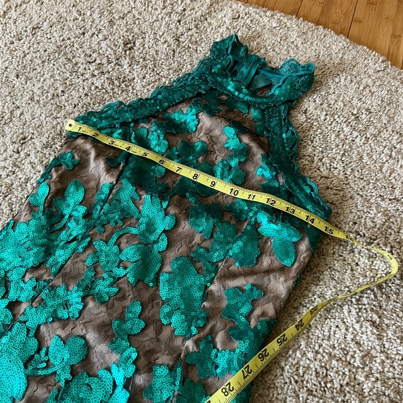 Sequin Green Cocktail Dress - Picture 14 of 16